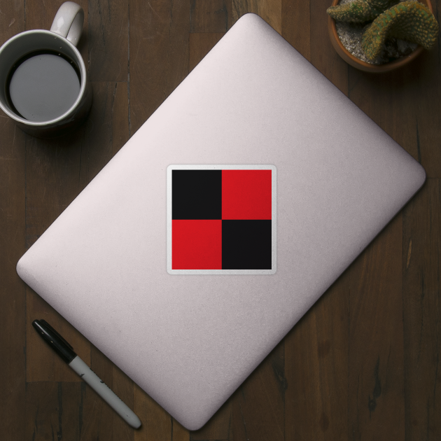 Bournemouth Red and Black Checkered Fan Flag by Culture-Factory